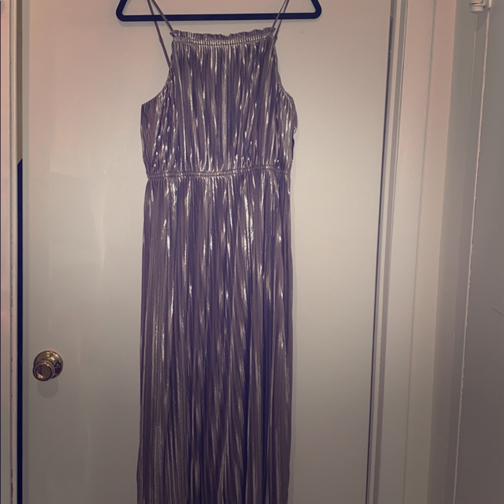 Banana Republic metallic pleated dress, NWT, 8